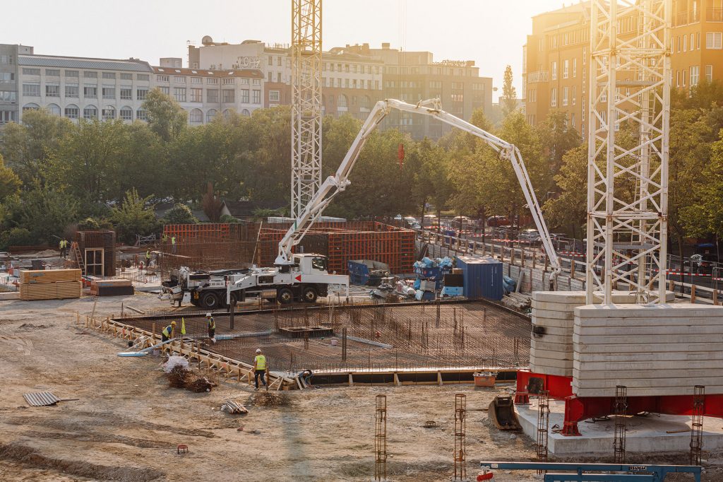 Die Baustelle des Charlottenbogen im September 2019